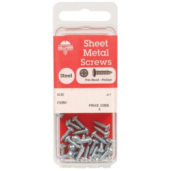 Hillman 5514 12 x 2.5 in. Zinc Plated Phillips Pan Head Sheet Metal Screw- pack of 10 5103288 - main